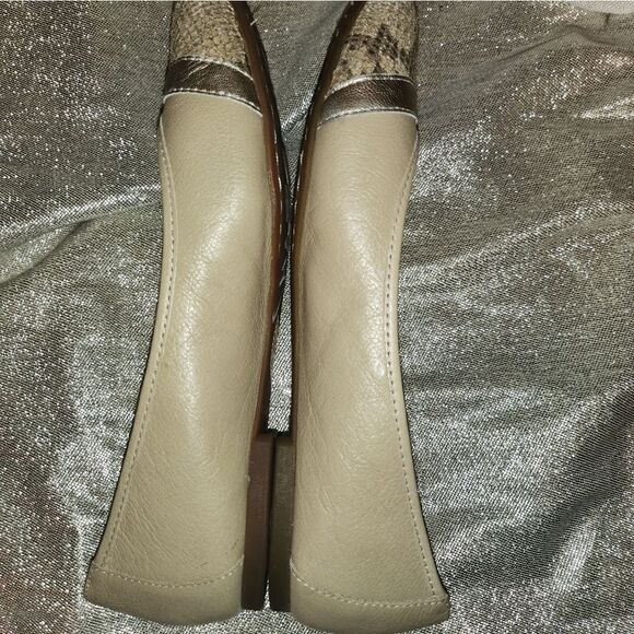 Born Leather Snakeskin Print Cap Toe Ballet Flats size 8 - Picture 4 of 5